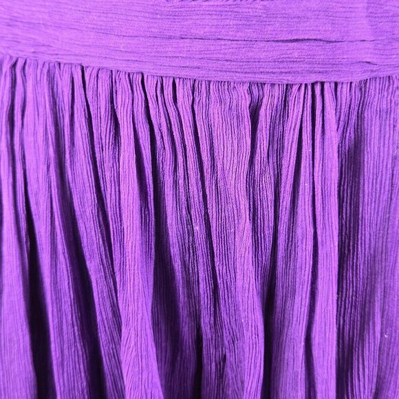 J Crew Size 4 Strapless Purple Dress 100% Silk Sweetheart Neckline Faux Wrap Top - Picture 5 of 15